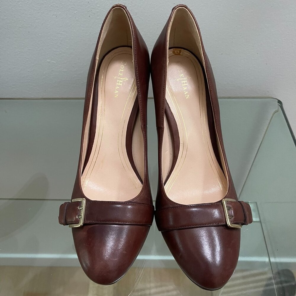 Cole Haan Brown Leather Nike Air Heels Pumps Size 9.5